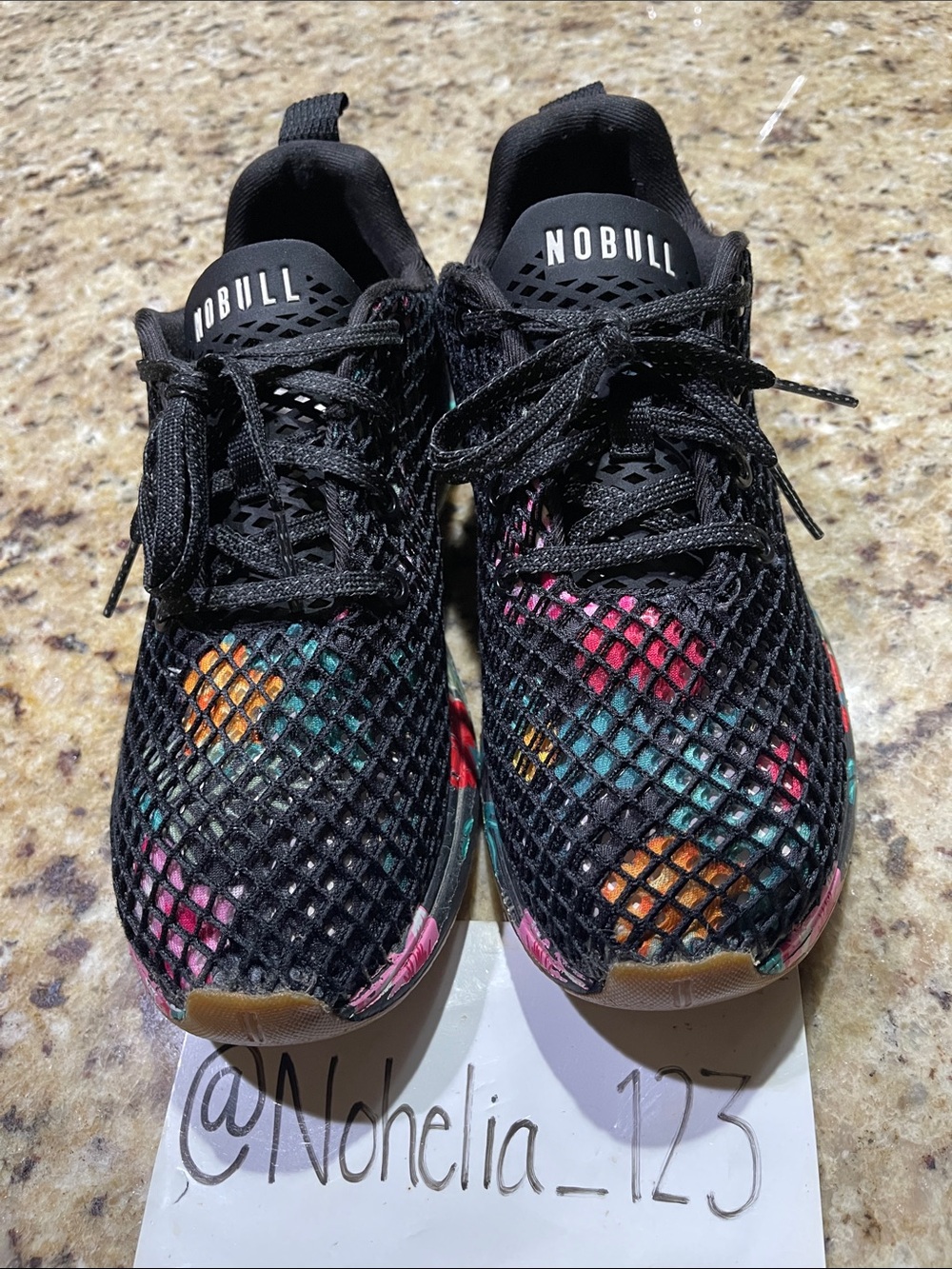 NOBULL Tropical Runner Women's Black Floral Mesh Training Shoes